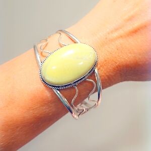 Gemstone Bracelet, Adjustable, Bangle Gemstone Cuff Bracelet
